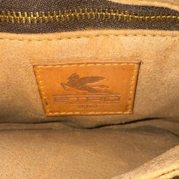 Etro Milano Crossbody Bag with wallet features inside and Gold hardware - Picture 13 of 17